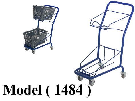تروليات B (مو 1484) ترولى 2 باسكت كحلى (W=40,D=45,H=98CM)