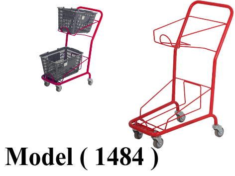 تروليات B (مو 1484) ترولى 2 باسكت احمر (W=40,D=45,H=98CM)
