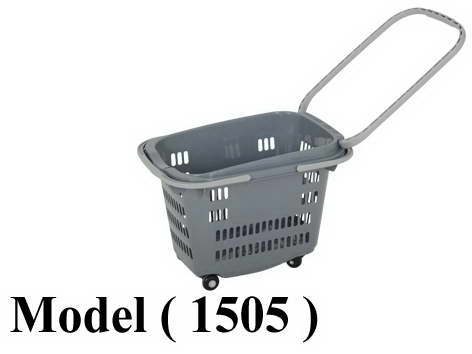 بساكت شوبينج B (مو 1505) باسكت ترولى يد مستطيلة رمادى 30 لتر (W=54,D=37,H=37CM)