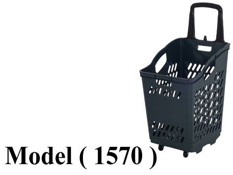 بساكت شوبينج  (NO) F (مو 1570)<> باسكت ترولى يد مستطيلة 70 لتر رمادى (W=45,D=39,H=85CM)
