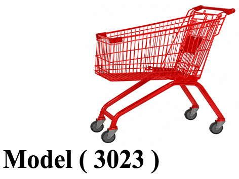 تروليات B (مو 3023) ترولى شوبينج EZ عجل اوربى 4 " احمر 120 لتر (W=87,D=52,H=104CM)