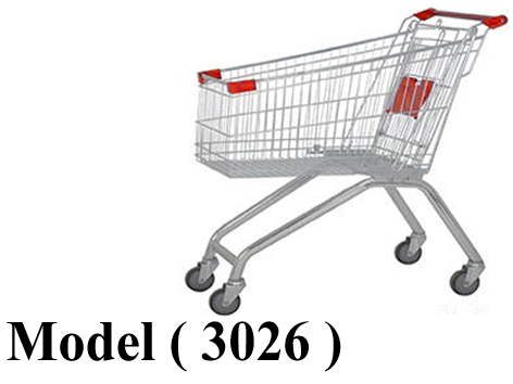 تروليات B (مو 3026) $ ترولى شوبينج EZعجل اوربى 4 " مطلى يد احمر 130 لتر (W=90,D=56,H=104CM)