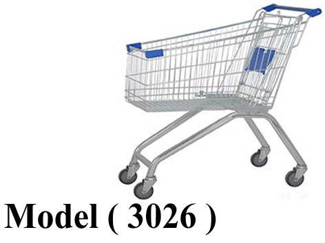 تروليات B (مو 3026) $ ترولى شوبينج EZعجل اوربى 4 " مطلى يد ازرق  130 لتر(W=90,D=56,H=104CM)