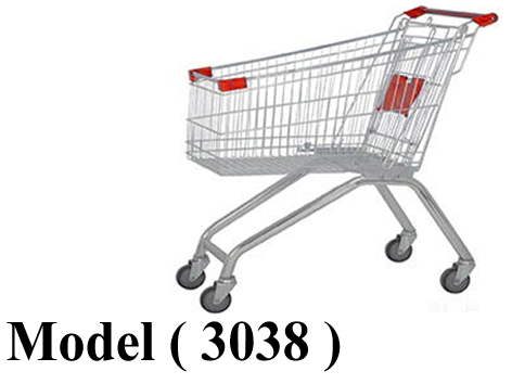 تروليات B (مو 3038) ترولى شوبينج EZعجل اوربى 4" مطلى يد احمر 180لتر (W=93,D=60,H=104CM)