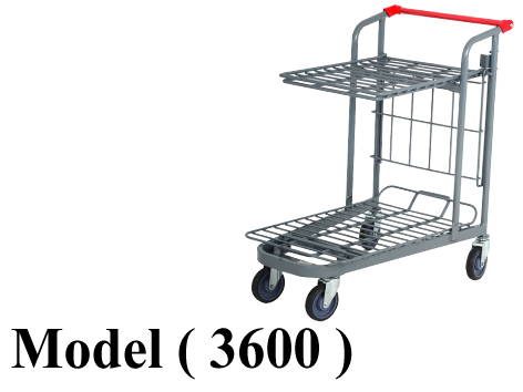 تروليات B (مو 3600) ترولى معدنى 2 رف رمادى (W=52.5,D=82,H=78.5CM)