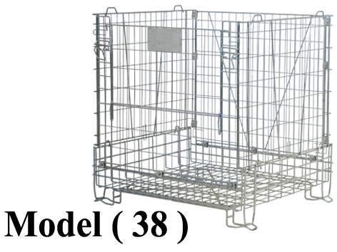 تروليات B (مو 38) ترولى تخزين شبك ثابت حمولة 500 كيلو مطلى (W=120,D=100,H=120CM)(AB-017)