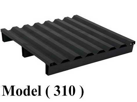 باليتات D (مو 310) #باليتة معدنية 6 شرائح معدن 3 رجل رمادى نجومى 100*100 سم (W=100,D=100,H=13CM)
