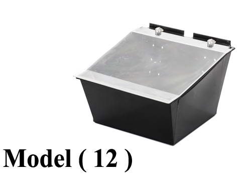 علب تخزين مكون B (مو 12) علبة عرض بضائع بلاستيك بالغطاءاسود (W=28,D=30,H=18CM)