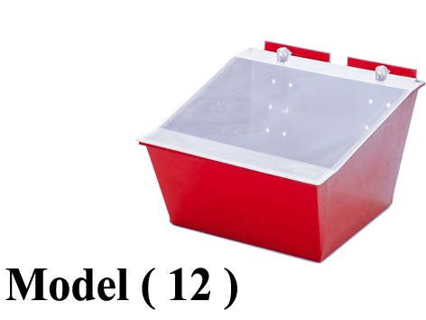 علب تخزين مكون B (مو 12) علبة عرض بضائع بلاستيك بالغطاء احمر (W=28,D=30,H=18CM)