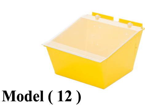 علب تخزين مكون B (مو 12) علبة عرض بضائع بلاستيك بالغطاء اصفر (W=28,D=30,H=18CM)