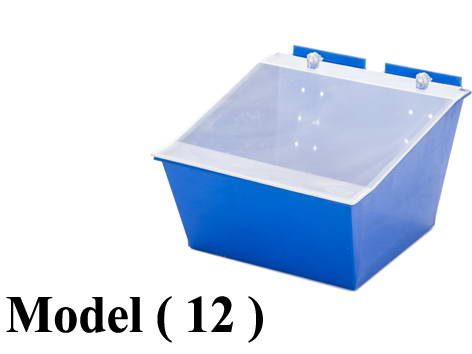 علب تخزين مكون B (مو 12) علبة عرض بضائع بلاستيك بالغطاء ازرق (W=28,D=30,H=18CM)