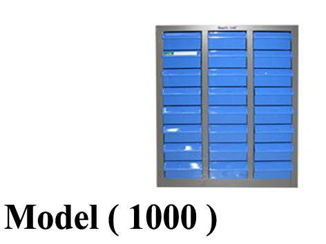 وحدات تخزين (NO) F (مو 1000)  ((وحدة 24 درج ازرق (W=45,D=22,H=65CM)