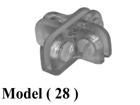 كونكتور C (مو 28) كونكتور رف مفرد دوبل شفاف