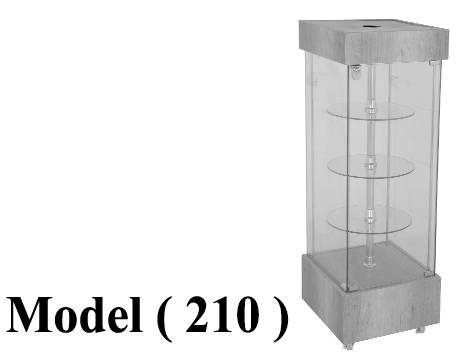 فتارين مكون D (مو 210) فاترينة رباعية وسط WA فضى دوكو ملمس ناعم (W=44,D=44,H=126CM)