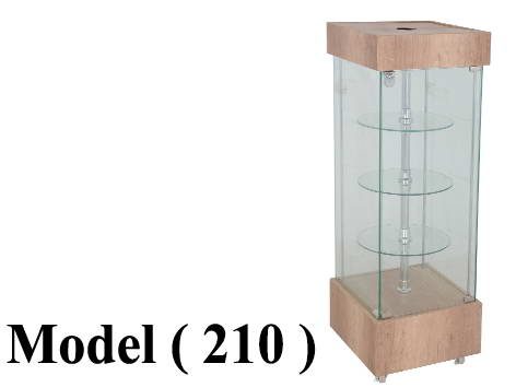 فتارين مكون D (مو 210) فاترينة رباعية وسط WA ارو نبراسكا ملمس خشن (W=44,D=44,H=126CM)