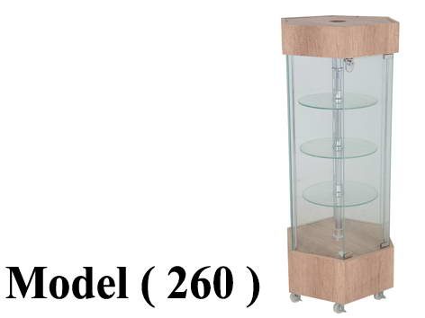 فتارين مكون D (مو 260) فاترينة سداسية وسط WA ارو نبراسكا ملمس ناعم (W=48,D=55,H=126.5CM)