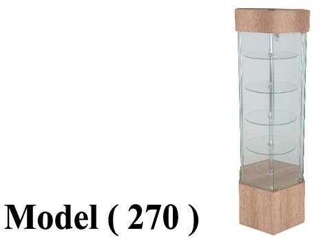 فتارين مكون D (مو 270) فاترينة سداسية وسط WA ارو نبراسكا ملمس ناعم (W=66,D=57.5,H=193.5CM)