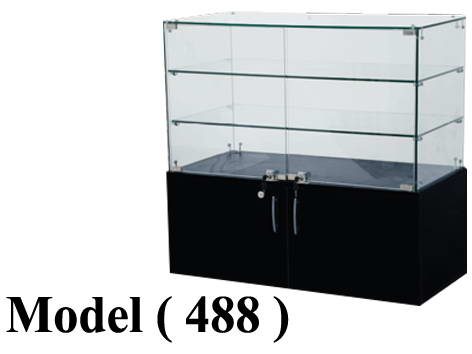 ريونات مكون B (مو488) فاترينة قصيرة قاعدة 2 ضلفة توب سيكوريت زان (W=100,D=50,H=96CM)