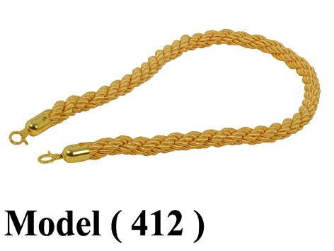 حواجز معدنية (NO) F (مو 412) حبل عمود تشريفة ذهبى (W=150CM)