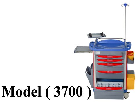 تروليات معامل (NO) F (مو 3700) ترولى معامل متحرك 5 درج قفل مركزى+رف اجهزة+حامل محاليل+حامل اسطوانة +2 حامل جانبية+4 سلة+مشترك كهربائى مصنوعة من مادة ABS مضادة للبكتيريا(W=74,D=65,H=165CM)