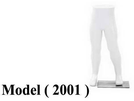 مانيكانات (NO) D (مو 2001) $ بنطلون اطفالى كوين تجاري ابيض (H=51CM) قاعده معدن