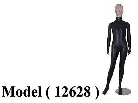 مانيكانات (NO) E (مو12628) مانيكان اطفال فيبر اوفال راس شبك نحاسى رجل امامى يد الجنب اسود 155سم(155-A)