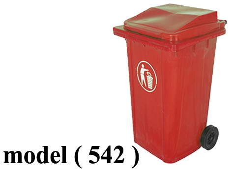 صناديق قمامة  D (مو 542) $ صندوق قمامة 360 لتر احمر لوكس L=80,W=78,H=120CM) S