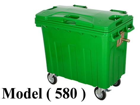 صناديق قمامة D (مو 580) صندوق قمامة أخضر 770 لتر (L=120,W=80,H=120CM)