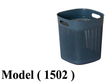 صناديق قمامة D (مو 1502) باسكت مكتب 2 يد بلاستيك رمادى (W=25,D=25,H=27.5CM)