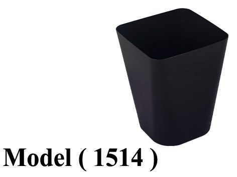 صناديق قمامة D (مو 1514) باسكت قمامة مربع بلاستيك اسود 12 لتر (W=23.D=23,H=30CM)