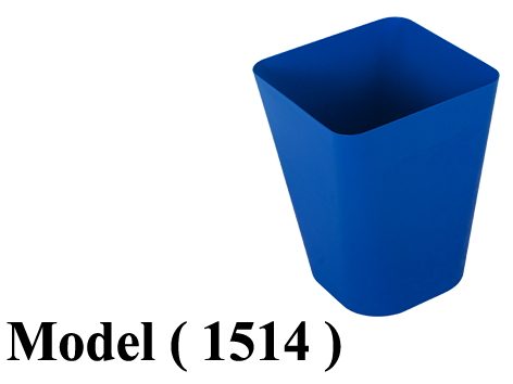 صناديق قمامة D (مو 1514) باسكت قمامة مربع بلاستيك ازرق 12 لتر (W=23.D=23,H=30CM)