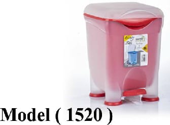 صناديق قمامة D (مو 1520) باسكت قمامة بيور بدواسة وغطاء روز 8 لتر (W=21,D=24,H=30CM)