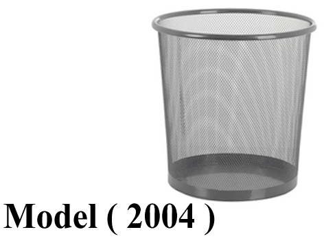 صناديق قمامة (NO) F (مو 2004) (( باسكت ورق كبير فضى  (H=34.5,DIA=29.5CM)