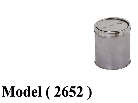 صناديق قمامة D ( موديل 2652 ) باسكت قمامة غطاء مروحة استانلس 5 لتر(H=27.5CM,DIA=19CM)