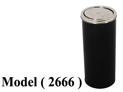 صناديق قمامة D ( موديل 2666 ) باسكت قمامة غطاء مروحة اسود 30 لتر( H=64CM,DIA=27CM)