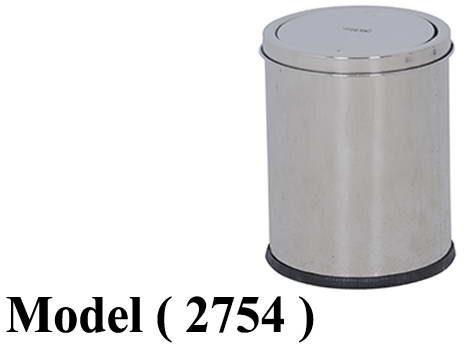 صناديق قمامة D (مو 2754) $ باسكت قمامة غطاء مروحة استانلس 7 لتر (H=30,DIA=23CM)