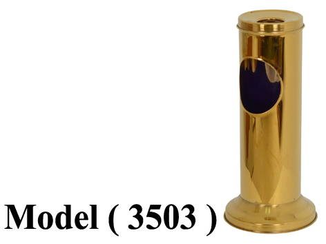 صناديق قمامة D (مو 3503) طفاية استاند استانلس ذهبى (H=57CM,DIA=26.5CM)