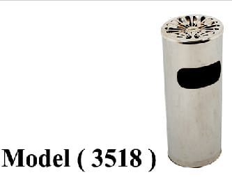 طفايات D (مو 3518) طفاية استاند S.S استانلس 21 لتر (H=60.5CM,DIA=23.5CM)