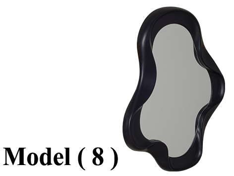 مرايات C مو (8) مرايا شكل هندسى اسود ارتفاع 68 سم (كود 18-6846)  (DIM.W=40,H=68CM)