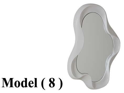 مرايات C مو (8) مرايا شكل هندسى ابيض ارتفاع 68 سم (كود 18-6846)  (DIM.W=40,H=68CM)
