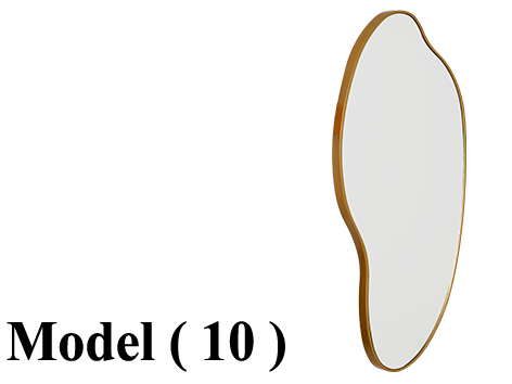 مرايات C مو (10) مرايا شكل هندسى ذهبي ارتفاع 78 سم (كود 13-6846)  (DIM.W=34,H=78CM)