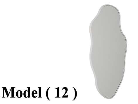 مرايات C مو (12) مرايا شكل هندسى ابيض ارتفاع 78 سم (كود 14-6846)  (DIM.W=36,H=78CM)