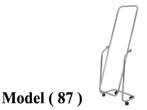 مرايات C ( مو 87 ) استاند مرايا مروحه نيكل كروم بدون زجاج و خشب (W=55, H=150CM)
