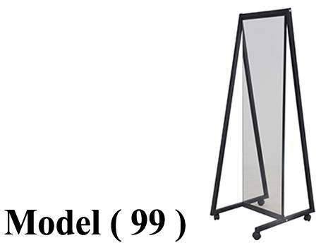 مرايات مكون C (مو 99) استاند مرايا L (EZ) بالعجل اسود (W=55,H=150CM)