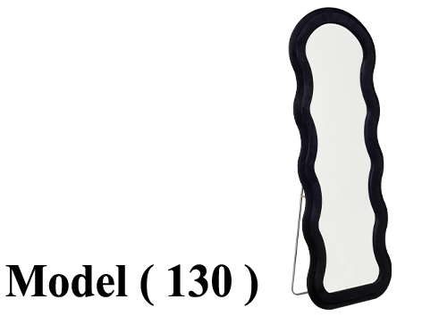 مرايات C مو (130) استاند مرايا بفريم قطيفه اسود (كود MX -6882) (DIM.W=59,D=30,H=160CM)