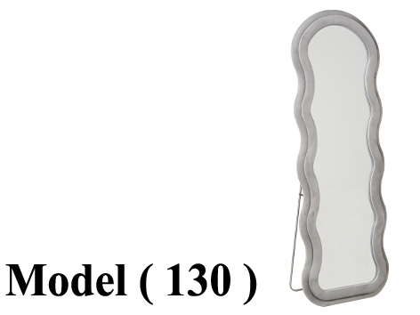 مرايات C مو (130) استاند مرايا بفريم قطيفه رمادى (كود MX -6882) (DIM.W=59,D=30,H=160CM)