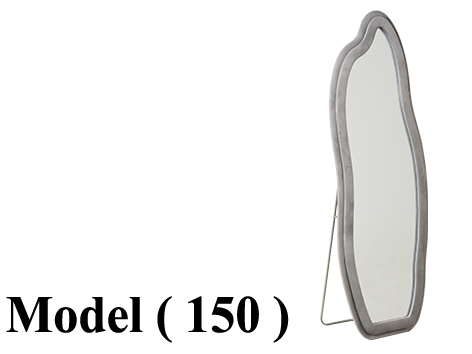 مرايات C مو (150) استاند مرايا بفريم قطيفه رمادى (كود MX -6881) (DIM.W=60,D=30,H=160CM)
