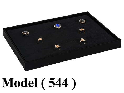 عوارض ذهب قطيفة NO E (مو 544) //طبق عرض خواتم اسود (W=35,D=24,H=3CM)