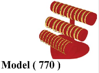 عوارض دهب قطيفه NO E (مو 770) //عارض غوايش 3 بار احمر(W=21,H=21CM)
