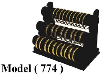 عوارض الدهب NO E ( مو 774) //استاند غوايش 3 بار اسود ((W=35,H=20CM)